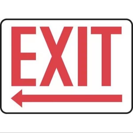 Accuform Exit Sign, Adhesive Dura-Poly, 14 in W, 10 in H FRMADC532XV